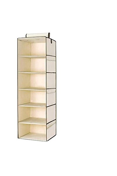 Generic 6 رفوف خزانة ملابس معلقة لتخزين الملابس منظم حقيبة خزانة صندوق بطانية