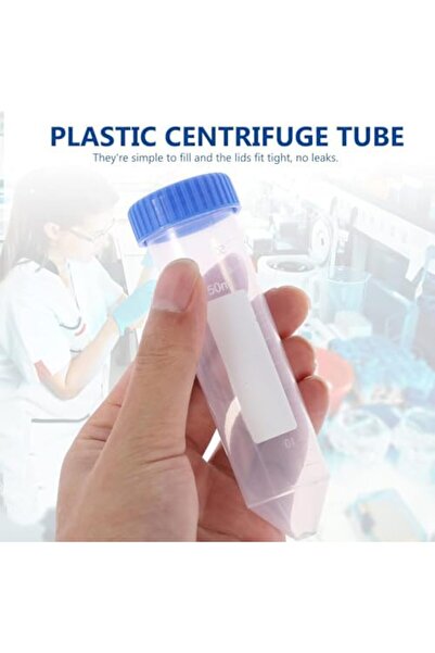 PROTECT Centrifuge Tubes 50mL Conical test tube Sterile Plastic Test Tubes with Screw, 5 Pcs