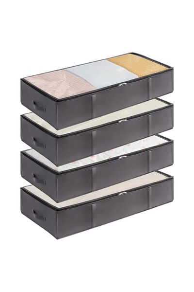 Generic مجموعة Lifewit من 4 قطع سعة 95 لترًا لتخزين أسفل السرير، صناديق تخزين...