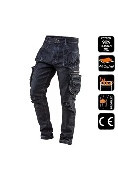 NEO Pracovní kalhoty v džínovém stylu s 5 kapsami, XXL/56