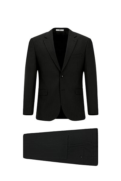 Kiğılı Striped Polyester/Viscose Suit