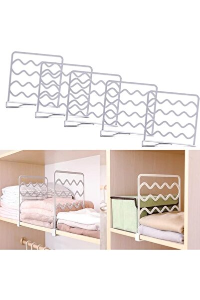 Generic NC 5 قطع فواصل رفوف خزانة الملابس منظم خزانة الملابس الموفر للمساحة ر...