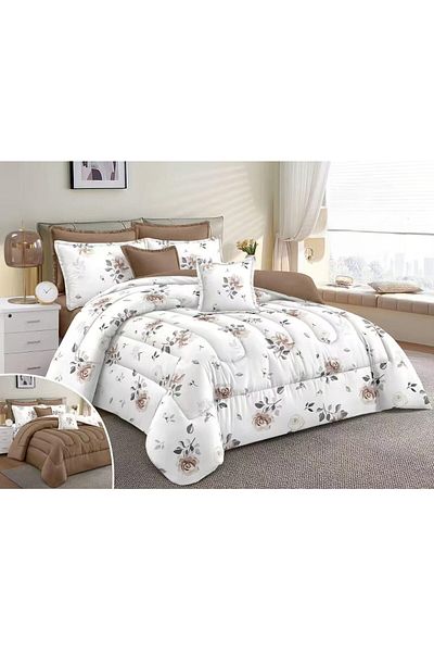 RedRosa Luxurious double bed sheet set, printed, made of microfiber, size 240*260 cm