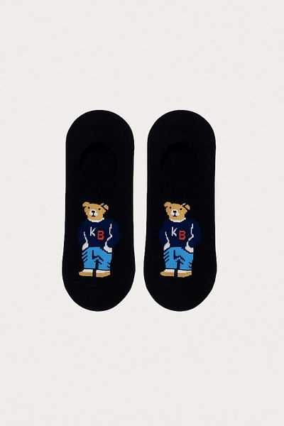 Katia&Bony Unisex Teddy Patterned 5-Piece Invisible Ballerina Socks