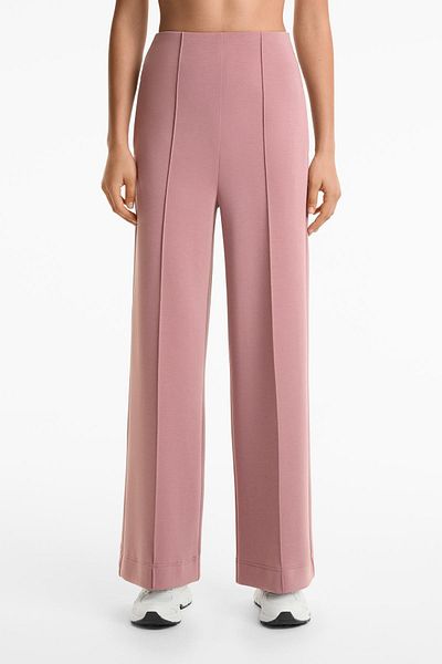 Oysho Straight-leg trousers with soft-touch modal and crease