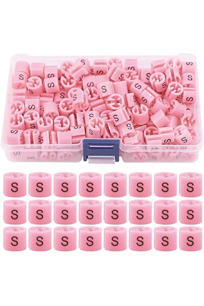 Generic Swpeet 150 قطعة من شماعات الملابس البلاستيكية الوردية مع علامات تحديد...