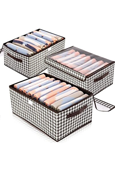 Generic منظم ملابس مكون من 3 قطع للملابس المطوية، لوحة مدمجة من البولي بروبيل...