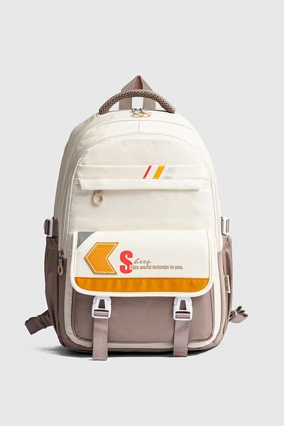 By Hakan Ççs 51951 School Backpack Student Daily Travel Holiday Sports Walking Trip Beige