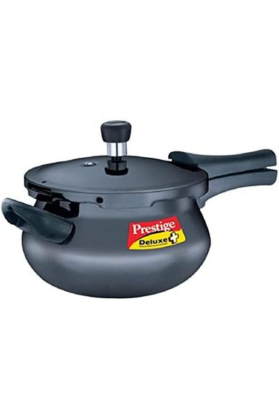 Prestige Deluxe Plus Aluminium Hard Anodised Handi Pressure Cooker 3L | Aluminium Pressure Cooker |