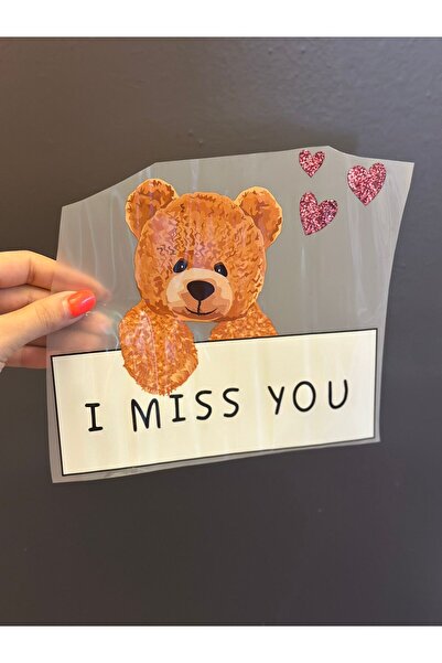 Gönülden Tasarım APLICARE CU FERON I MISS YOU SCRIS TRANSFER IMPRESIE URS ARM...