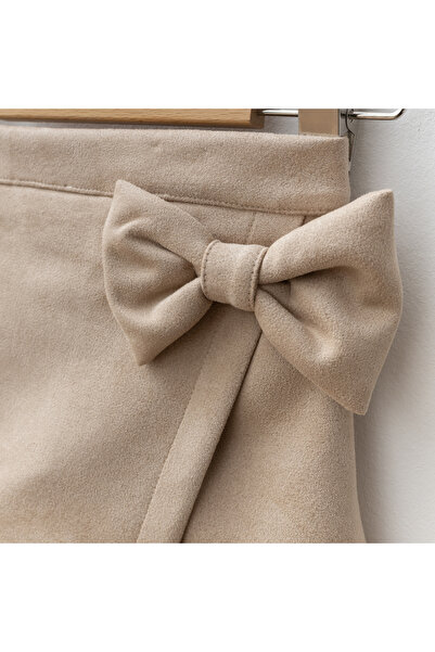 My Lusa baby wear Girls' Suit with Floral Accessories, Suede Shorts and Skirt