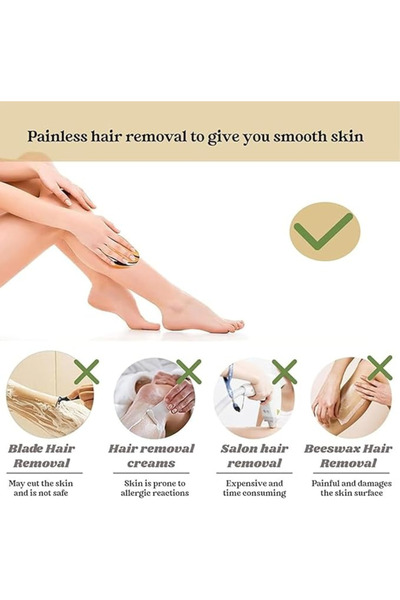 Generic Crystal Hair Removal Eraser – Reusable Painless Hair Remover & Skin Exfoliator (Golden)