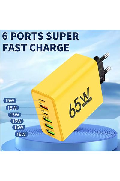 OEM Fast charger with 6 USB ports 65w