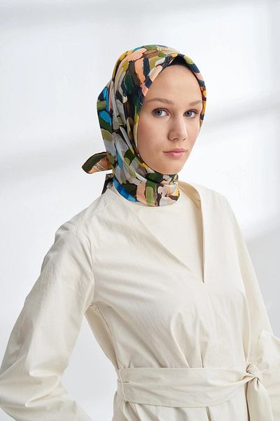 ARMANDA Lemon Twill Silk Scarf 4328