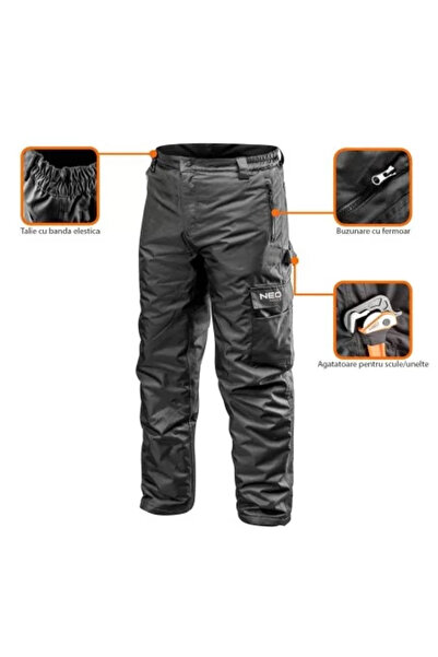 NEO Pracovní kalhoty s izolací Oxford, teplý model, velikost M/50