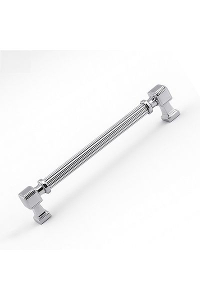 Badem10 Striped Chrome Color 192 mm 19.2 cm Metal Handle Furniture Drawer Kitchen Cabinet Cupboard Handles Luxury Kulb