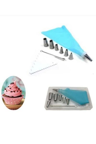 PEMGUEN Penguin 11 Piece Cream Bag Nozzle Set Cleaning Brush and Stripping Apparatus