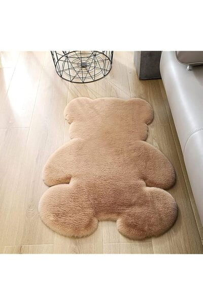 Generic سجادة دب صغيرة - سجادة ناعمة من جلد الغنم الصناعي، سجادة قطيفة لطيفة ...