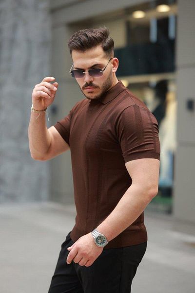 Aymood Men's Nurse Collar Short Sleeve T-Shirt