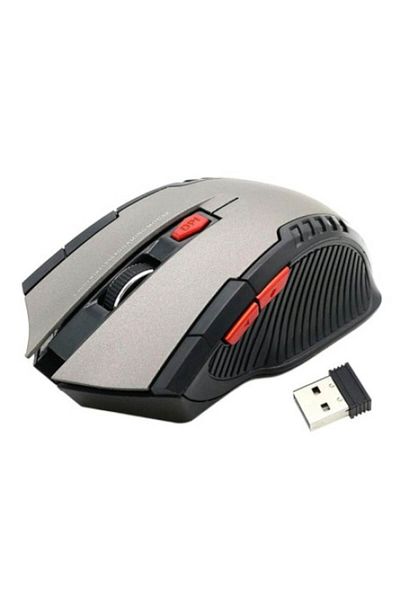 UIQ Mouse ergonomic pentru gaming, wireless, 1600 DPI, 5 butoane plus scroll, Argintiu