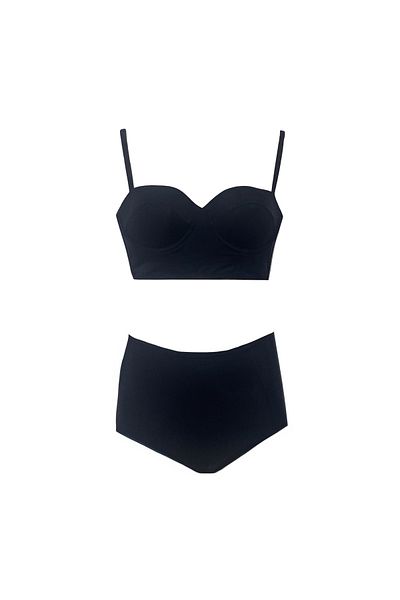 Bonesta Women's Black High Waist Bikini Bikini 040.7507-001