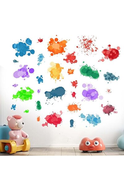 Generic Brand Colorful Paint Splatter Wall Stickers - Graffiti Painting Splot...