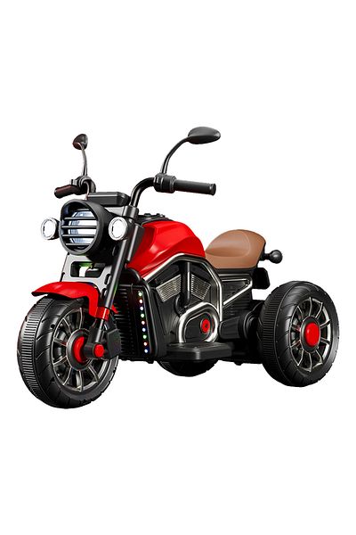 PLAYZO Kids Electric Ride-On Cruiser Motorcycle Rechargeable Battery, LED Lights, Sounds