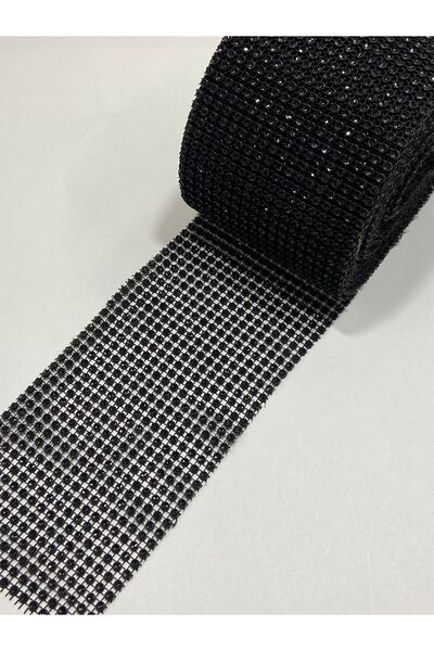 karantuhafiye شريط بلاستيك لامع / 18 صف / 1 متر أسود