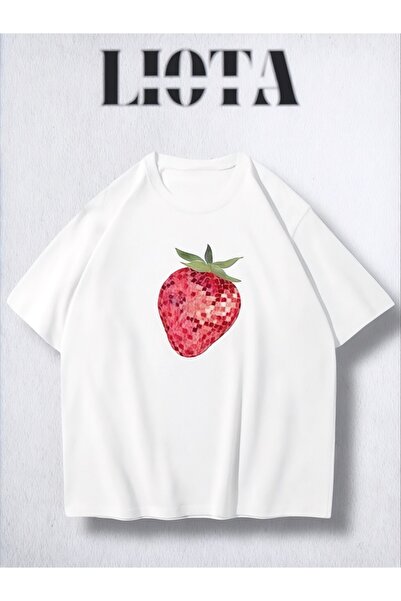 Vordevia Strawberry Design Printed T-Shirt