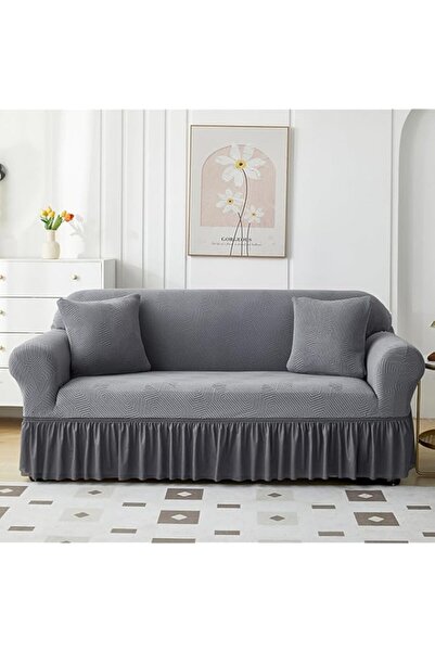 Generic Sofa Cover with Skirt, Stretch Sofa Slipcover Spandex Non-Slip Soft C...