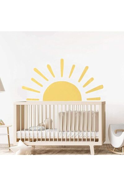 Generic Brand Sulfar Large Half Sun Wall Decal | Removable Sunburst Wall Stic...