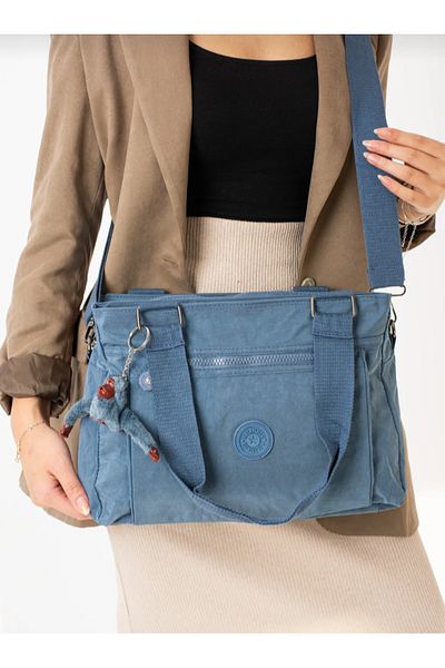 eflanmoda Large Size Women's Water Resistant Crinkle Fabric Hand and Shoulder Bag
