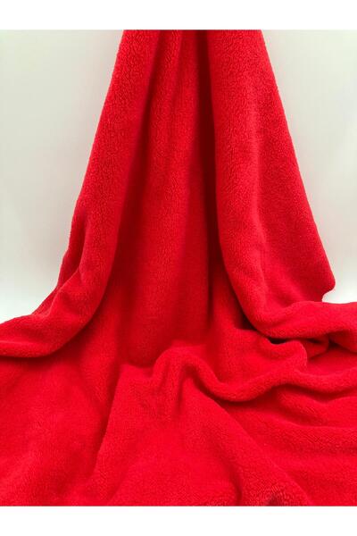 Bursa Kumaş Red Plush Welsoft Fabric – Elegance and Comfort Together