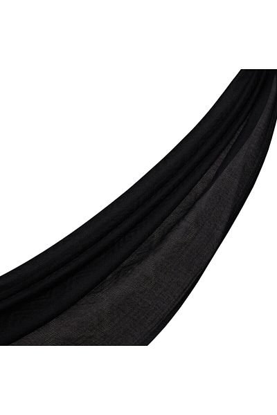 ipekevi Black Parcel Patterned Wool Silk Shawl