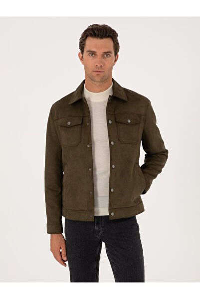 Cacharel Haki Suni Deri Ceket 50314728-VR027