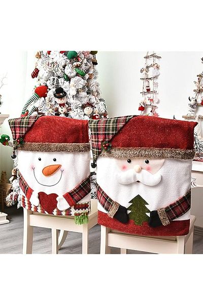 Generic Christmas Decor, Christmas Decoratons, 2PCS Christmas Chair Back Cover for Dining Room, Santa Claus