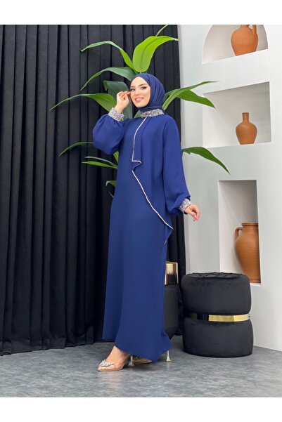 GÜLSEVEN Krep elbise modeli