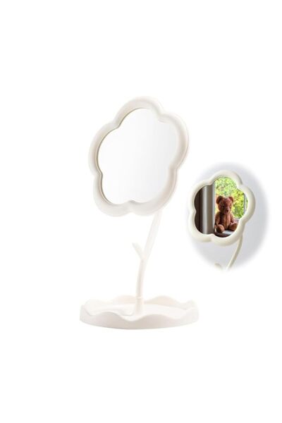 Generic مرآة مكياج أزوني فلاور، مرآة محمولة لتعديل خزانة الملابس النسائية، مر...