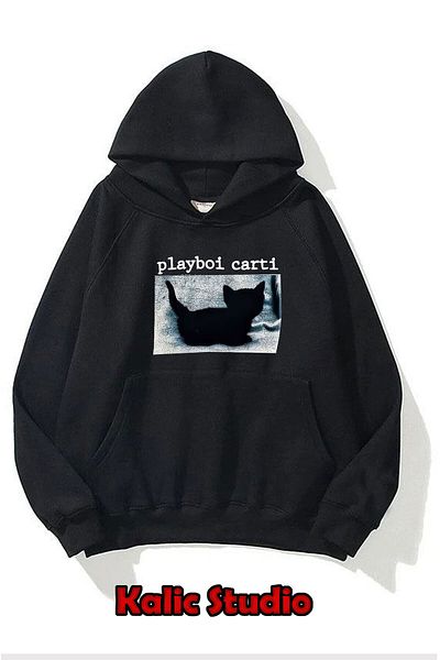 Kalic Studio Unisex Black Playboi Carti Oversize Sweatshirt