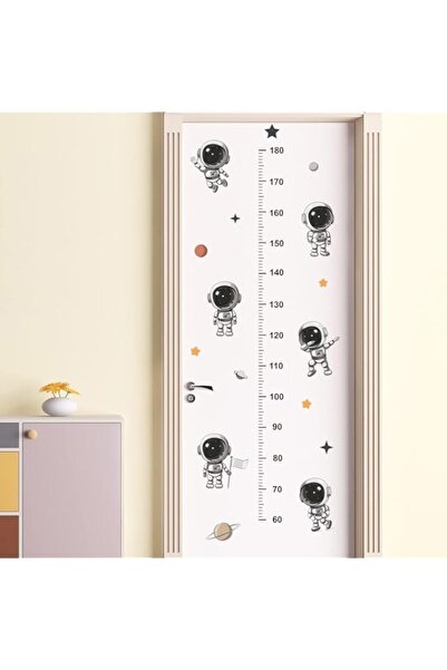 Generic ملصقات جدارية لارتفاع نمو رواد الفضاء، قابلة للإزالة واللصق، قياس الا...