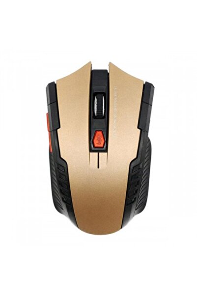 UIQ Mouse de gaming ergonomic, wireless, 1600 DPI, 5 butoane, auriu