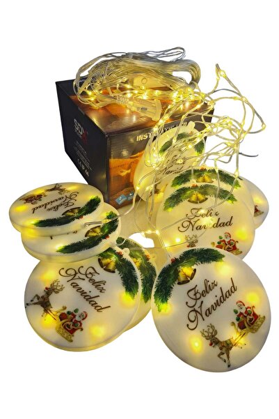 SDX Market Lumină de Crăciun cu 10 figurine cu mesajul Feliz Navidad, 3 m x 0...