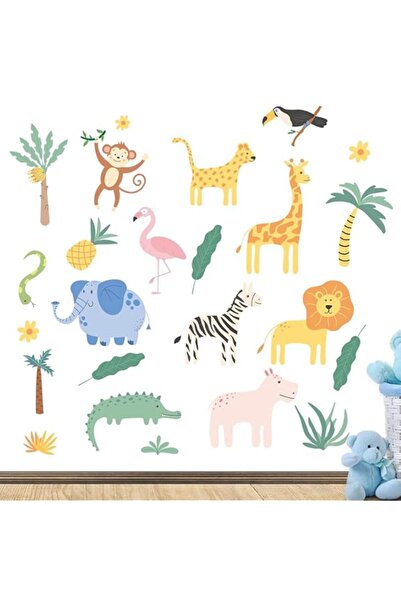 Generic Brand ANTOLE Safari Animal Wall Decal Jungle Wall Sticker Removable P...