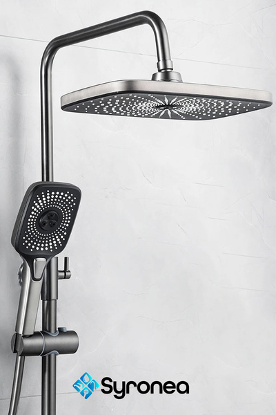 VSA Piyano Lüx Siyah Robot Tepe Yağmurlama Banyo Duş Seti Kolay Kurulum Banyo...