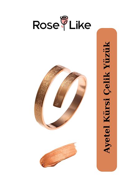 RoseLike Ayetel Kürsi Steel Men'S/Women's Ring - Rose Gold