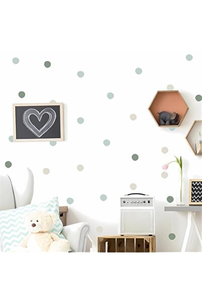 Generic ملصقات حائط منقوشّة باللون الرمادي والأخضر الفاتح والبني الفاتح من سا...