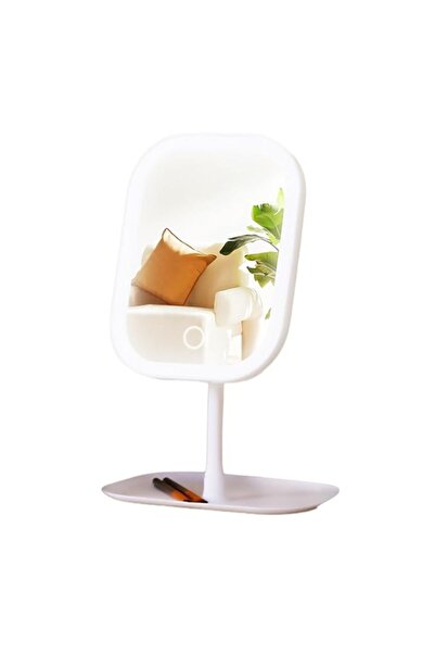 Generic مرآة مكياج قابلة لإعادة الشحن مع أضواء LED، مرآة تجميل محمولة مضيئة م...