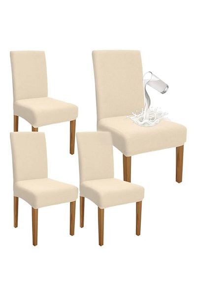 Generic MostNow Waterproof Dining Chair Covers Set of 4, Stretch High Back Chair Slipcovers for Dining Room