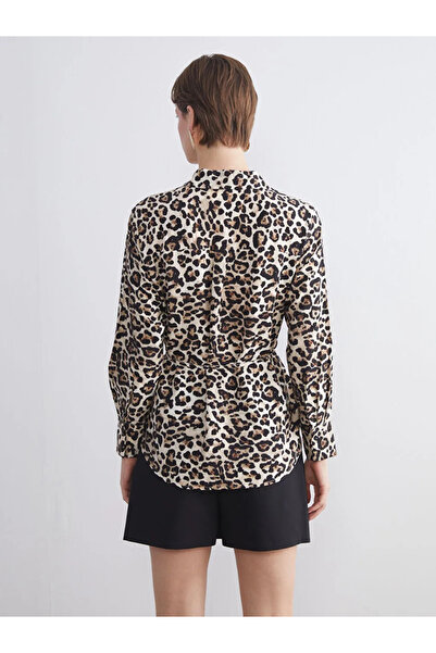 LC Waikiki LCWAIKIKI ClassicKahverengi Leopar Desenli Kadın Gömlek