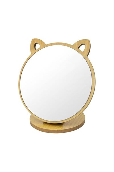 Generic مرآة زينة سطح المكتب بتصميم أذن قطة إبداعية من BIGTHREE، مرآة زينة سط...
